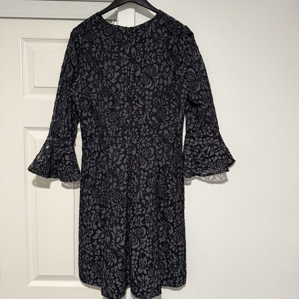 Anne Fontaine Dress Women’s Surprise Silver Grey Collared Lace Dress - 40
